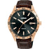 Lorus Gents Brown Leather 3-Hands Watch