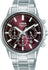 Lorus Gents Maroon Dial Chronograph Watch