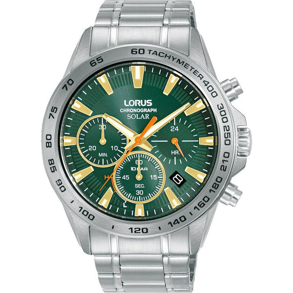 Lorus Gents Silver Chronograph Solar Watch